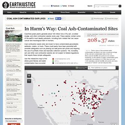 In Harm's Way: Coal Ash-Contaminated Sites