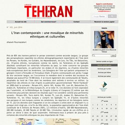 L’Iran contemporain : une mosaïque de minorités ethniques et culturelles