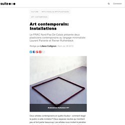 Art contemporain: Installations