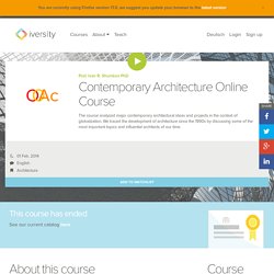 Contemporary Architecture Course