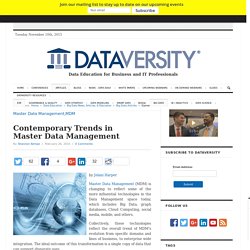 Contemporary Trends in Master Data Management