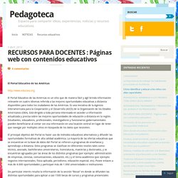 RECURSOS PARA DOCENTES : Páginas web con contenidos educativos