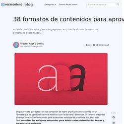 38 formatos de contenidos para tu estrategia de marketing