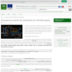 Guía para la curación de contenidos en 3 sencillos pasos - Blog - Andalucía es digital