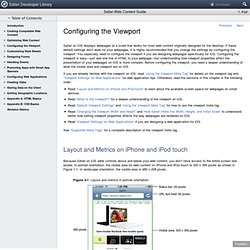 Safari Web Content Guide: Configuring the Viewport