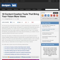 10 Content Creation Tools That Bring Your Vision More Views