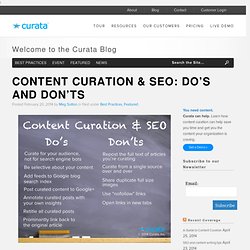 Content Curation & SEO: Do’s and Don’ts