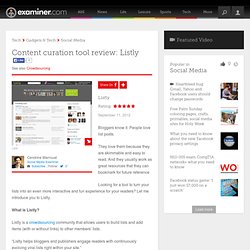 Content curation tool review: Listly - Canada Canada Social Media