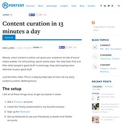 Content curation in 13 minutes a day