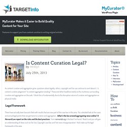 Is Content Curation Legal?