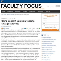 Using Content Curation Tools to Engage Students