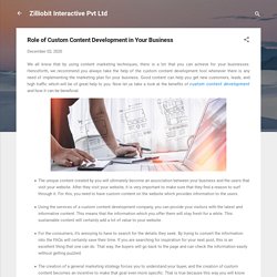 What is the Role of Custom Content Development in Your Business?