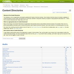 contenuti audio immagini creative commons