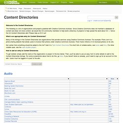 Content Directories