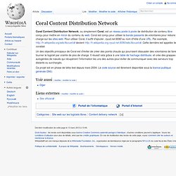 Coral Content Distribution Network