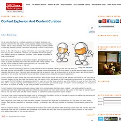 Content Explosion And Content Curation