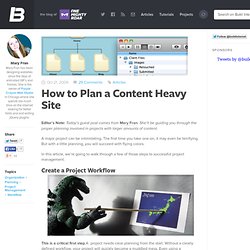 How to Plan a Content Heavy Site