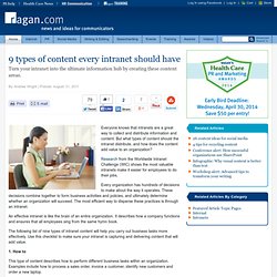 9 types of content every intranet should have