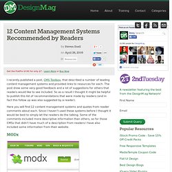 12 Content Management Systems Recommended by Readers