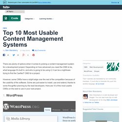 Top 10 Most Usable Content Management Systems
