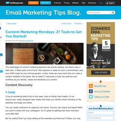 Content Marketing Mondays: 21 Tools to Get You Started!