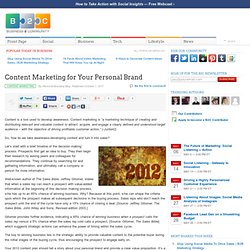 Content Marketing for Your Personal Brand