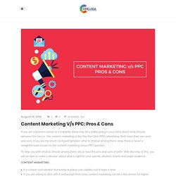 Content Marketing v/s PPC: Pros & Cons