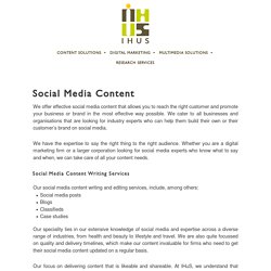 Social Media Marketing Content Writing Services