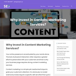 Why Invest in Content Marketing Services?
