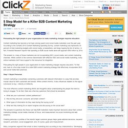 5 Step Model for a Killer B2B Content Marketing Strategy