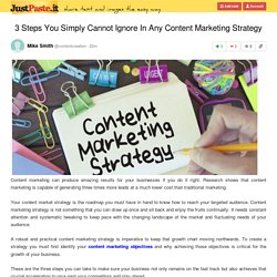 3 Steps You Simply Cannot Ignore In Any Content Marketing Strategy