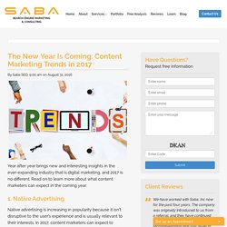 5 Content Marketing Trends of 2017