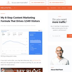 My 6-Step Content Marketing Formula That Drives 3,549 Visitors