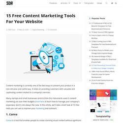 15 Free Content Marketing Tools For Your Website