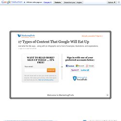 17 Types of Content That Google Will Eat Up