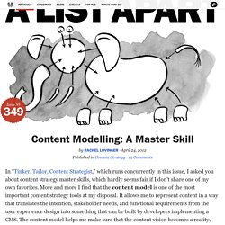 Content Modelling: A Master Skill