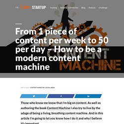 From 1 piece of content per week to 50 per day - How to be a modern content machine - 7 Day Startup