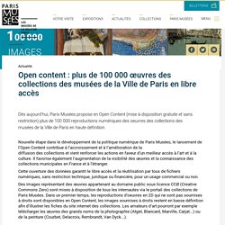Open content : plus de 100 000 œuvres des collections des musées de la Ville de Paris en libre accès