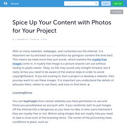 Spice Up Your Content with Photos for Your Project