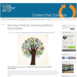 More than Publicity: Promoting NGOs in Social Media