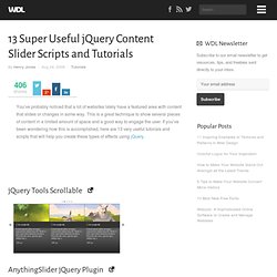 13 Useful jQuery Content Slider