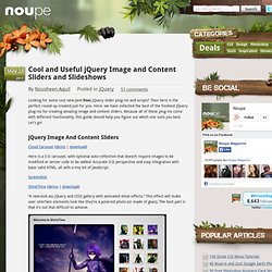 Cool and Useful jQuery Image and Content Sliders and Slideshows