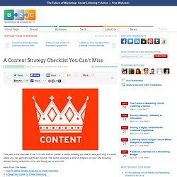 A Content Strategy Checklist You Can’t Miss