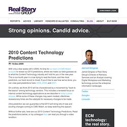 Trends: 2010 Content Technology Predictions