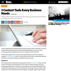 3 Content Tools Every Business Needs