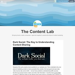 Dark Social: The Key to Understanding Content Sharing