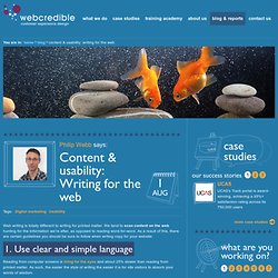 ntent & usability: Web writing