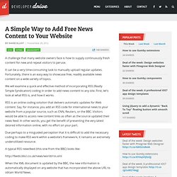 A Simple Way to Add Free News Content to Your Website