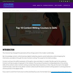 Top 10 Content writing courses in Delhi