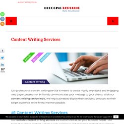 #1 Content Writing Services India - Best Website Content Writing Firm